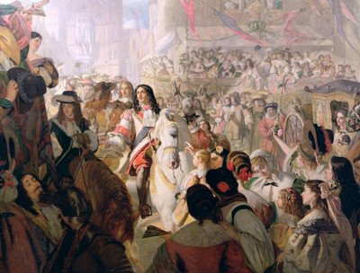 Il ritorno di Carlo II (1630-85) a Whitehall nel 1660, 1867 da Alfred Barron Clay